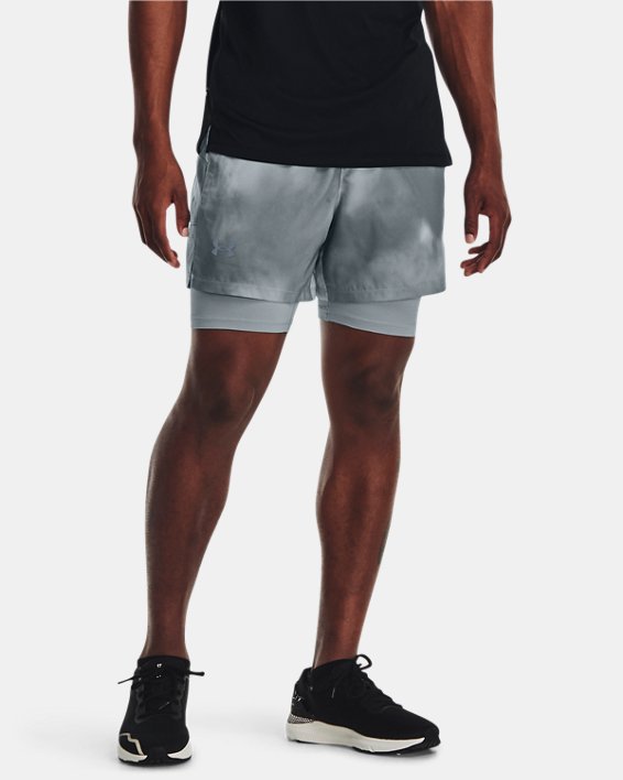 Men's UA Iso-Chill Up The Pace 2-in-1 Shorts, Blue, pdpMainDesktop image number 0